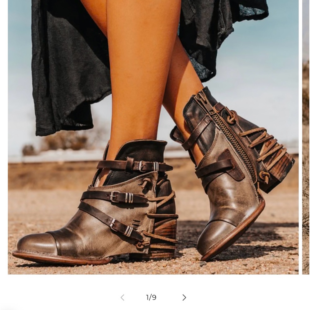 Freebird Grey Crue Multi Ankle Boots - New!